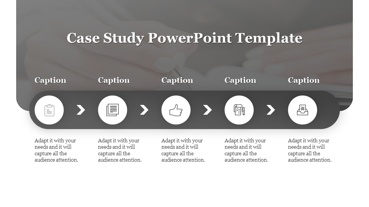 case study powerpoint template-5-gray